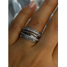 Beautiful Design 925 Sterling Silver CZ Ring Size 7 & 8