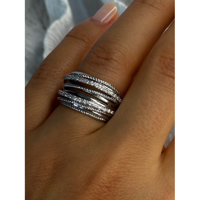 Beautiful Design 925 Sterling Silver CZ Ring Size 7 & 8