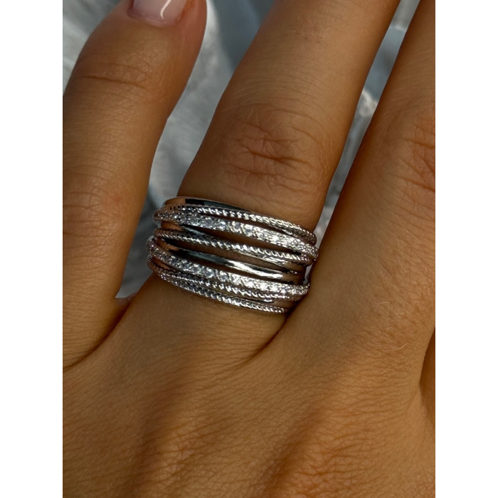 Beautiful Design 925 Sterling Silver CZ Ring Size 7 & 8