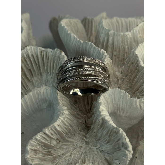 Beautiful Design 925 Sterling Silver CZ Ring Size 7 & 8