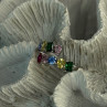 925 Sterling Silver Ring Multicolor CZ Size 7 Sizable