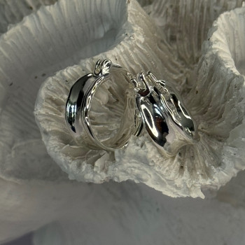 925 Sterling Silver Earrings Length 0.60 Inch
