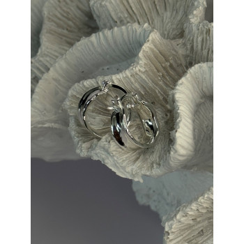 925 Sterling Silver Earrings Length 0.60 inch