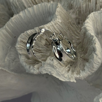 925 Sterling Silver Earrings Length 0.60 Inch