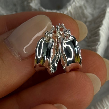 925 Sterling Silver Earrings Length 0.60 Inch