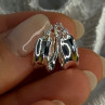 925 Sterling Silver Earrings Length 0.60 Inch