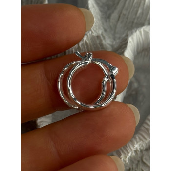 925 Sterling Silver Earrings Length 0.60 inch