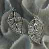 Beautiful Design Leaf 925 Sterling Silver Earrings Length 2.20 Inch