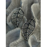 Beautiful Design Leaf 925 Sterling Silver Earrings Length 2.20 inch