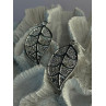 Beautiful Design Leaf 925 Sterling Silver Earrings Length 2.20 inch