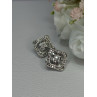 14K WHITE GOLD 2 CARAT DIAMONDS EARRINGS LENGTH 0.73 INCH