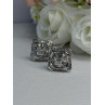 14K WHITE GOLD 2 CARAT DIAMONDS EARRINGS LENGTH 0.73 INCH