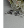 14K WHITE GOLD 2 CARAT DIAMONDS EARRINGS LENGTH 0.73 INCH