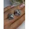 14K WHITE GOLD 2 CARAT DIAMONDS EARRINGS LENGTH 0.73 INCH