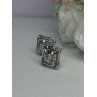 14K WHITE GOLD 2 CARAT DIAMONDS EARRINGS LENGTH 0.73 INCH