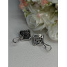 14K WHITE GOLD 2 CARAT DIAMONDS EARRINGS LENGTH 0.73 INCH