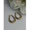 Elegant 925 Sterling Silver Gold Plated Earrings Length 1 Inch