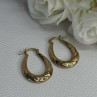 Elegant 925 Sterling Silver Gold Plated Earrings Length 1 Inch