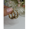 Elegant 925 Sterling Silver Gold Plated Earrings Length 1 Inch