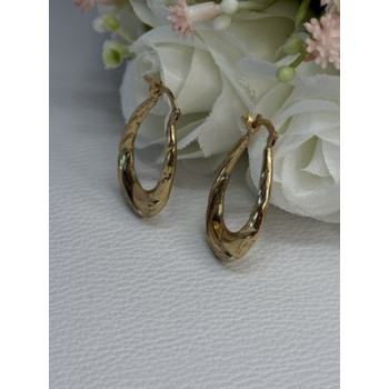 Elegant 925 Sterling Silver Gold Plated Earrings Length 1 Inch