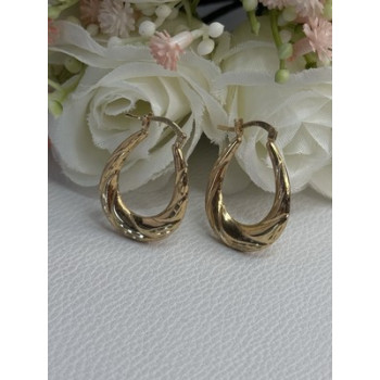 Elegant 925 Sterling Silver Gold Plated Earrings Length 1 Inch