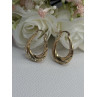 Elegant 925 Sterling Silver Gold Plated Earrings Length 1 Inch