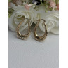 Elegant 925 Sterling Silver Gold Plated Earrings Length 1 Inch