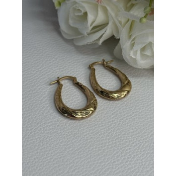 Elegant 925 Sterling Silver Gold Plated Earrings Length 1 Inch