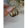 Elegant 925 Sterling Silver Gold Plated Earrings Length 1 Inch