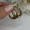 Elegant 925 Sterling Silver Gold Plated Earrings Length 1 Inch