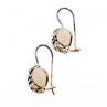 Vintage 925 Sterling Silver Mother Of Pearl Earrings