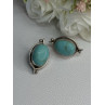 925 Sterling Silver Turquoise Clip Earrings Length 1.15 Inch