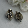 925 Sterling Silver Turquoise Clip Earrings Length 1.15 Inch