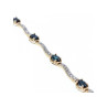 925 STERLING SILVER GOLD PLATED SAPPHIRES BRACELET