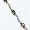 925 Sterling Silver Gold Plated Sapphires Bracelet