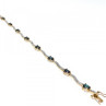 925 Sterling Silver Gold Plated Sapphires Bracelet