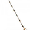 925 Sterling Silver Gold Plated Sapphires Bracelet