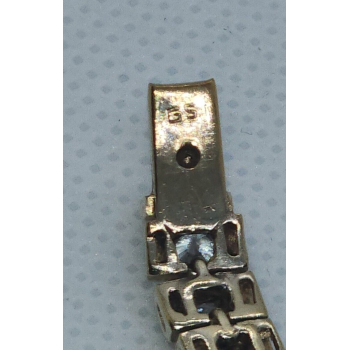 925 STERLING SILVER VERMEIL QUARTZ TENNIS BRACELET SIZE 7.5 IN