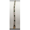 925 STERLING SILVER VERMEIL EMERALD AND QUARTZ BRACELET SIZE 7 IN