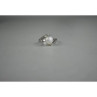 925 Sterling Silver Pearl & Colorless Spinel Ring Size 8