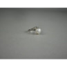 925 Sterling Silver Pearl & Colorless Spinel Ring Size 8