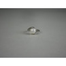 925 Sterling Silver Pearl & Colorless Spinel Ring Size 8