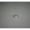 925 Sterling Silver Pearl & Colorless Spinel Ring Size 8