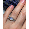 925 Sterling Silver Moonstone Ring Size 7