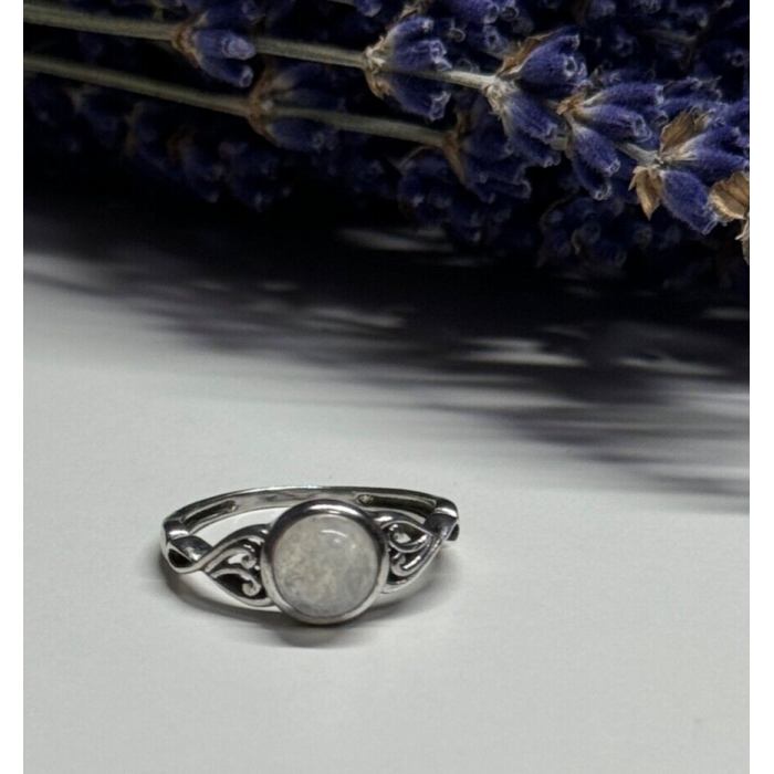 925 Sterling Silver Moonstone Ring Size 7