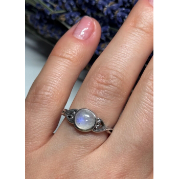 925 Sterling Silver Moonstone Ring Size 7