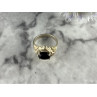 500 Silver Black Nephrite Ring Size 6.75