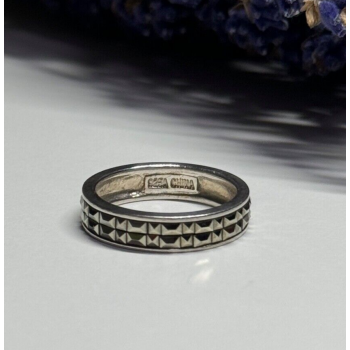 925 Sterling Silver Marcasite Ring Size 6