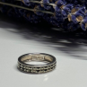 925 Sterling Silver Marcasite Ring Size 6