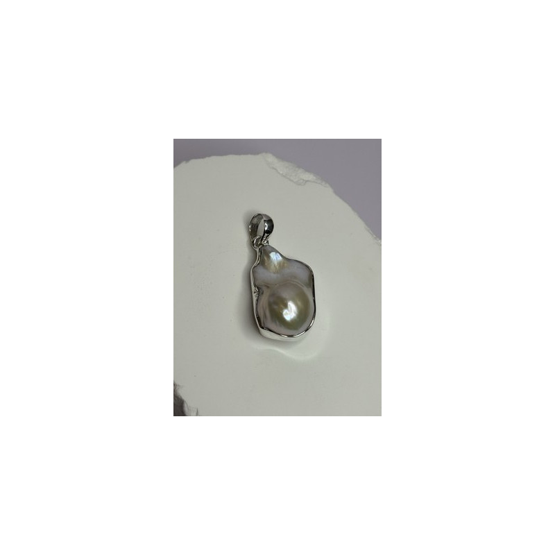 925 STERLING SILVER PEARL PENDANT LENGTH 1.3 INCH